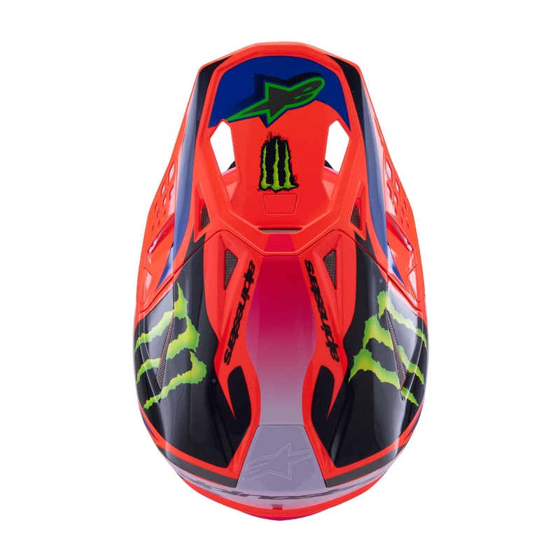 Alpinestars Supertech S-M10 motokroso šalmas HAIDEN DEEGAN fluo orange-purple-pink-green