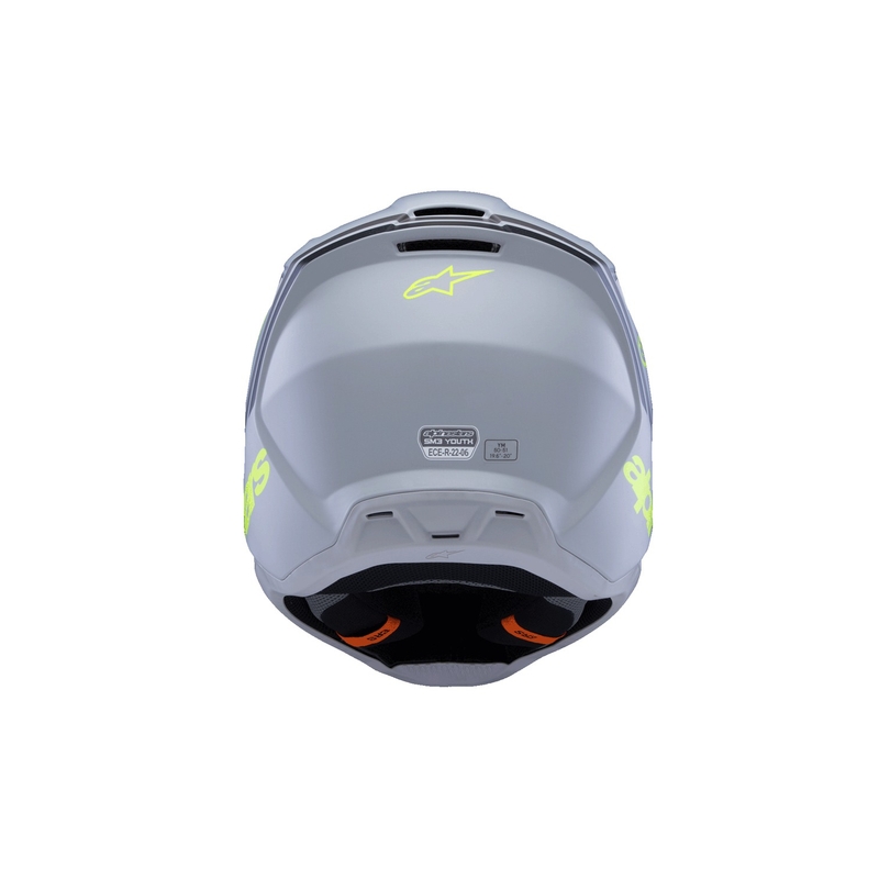 Vaikiškas motokroso šalmas Alpinestars S-M3 RADIUM matinis, pilkai geltonas-juodas