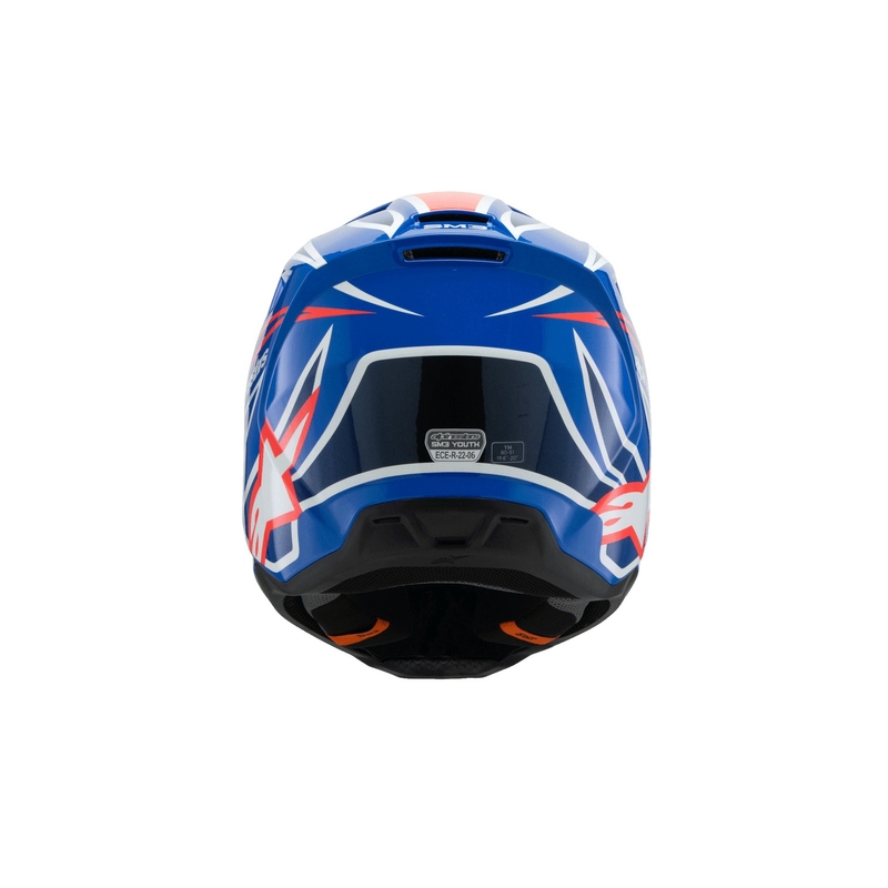 Alpinestars S-M3 WURX mėlynai raudonas-raudonas-baltas-juodas vaikiškas motokroso šalmas