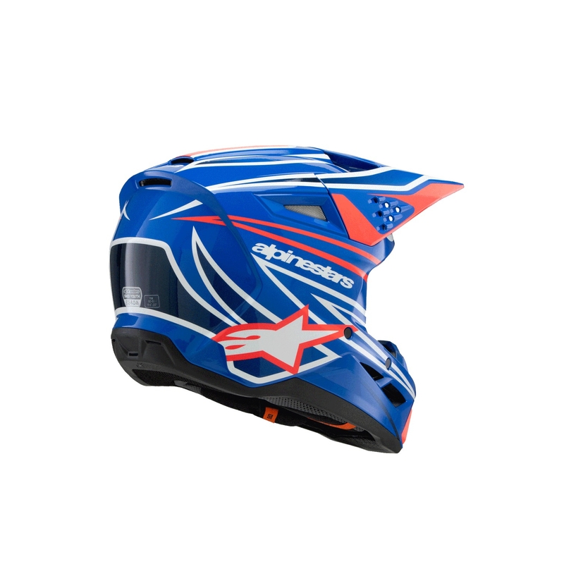 Alpinestars S-M3 WURX mėlynai raudonas-raudonas-baltas-juodas vaikiškas motokroso šalmas