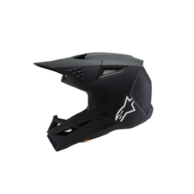 Alpinestars S-M3 Solid Black Matte Vaikų motokroso šalmas