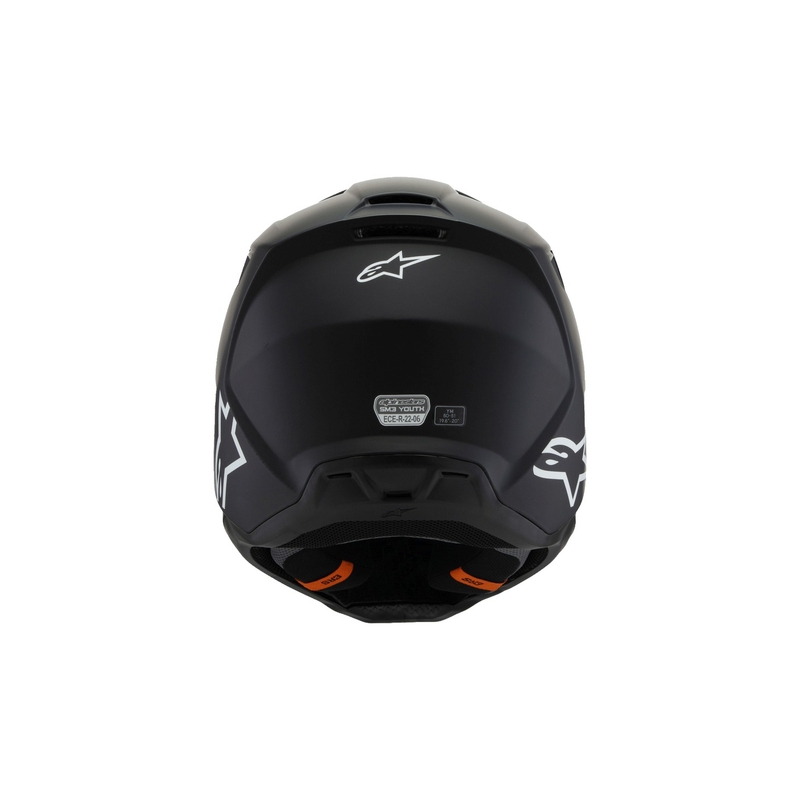 Alpinestars S-M3 Solid Black Matte Vaikų motokroso šalmas