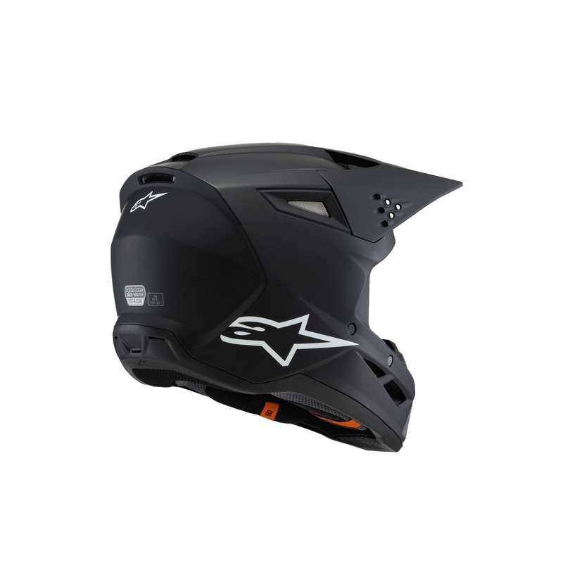 Alpinestars S-M3 Solid Black Matte Vaikų motokroso šalmas