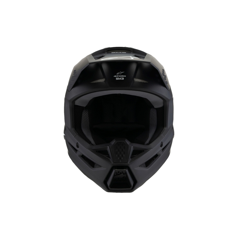Alpinestars S-M3 Solid Black Matte Vaikų motokroso šalmas