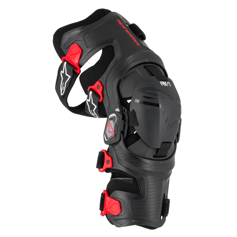 Kelio įtvarai Alpinestars RK-7 Plasma juoda-raudona 2025