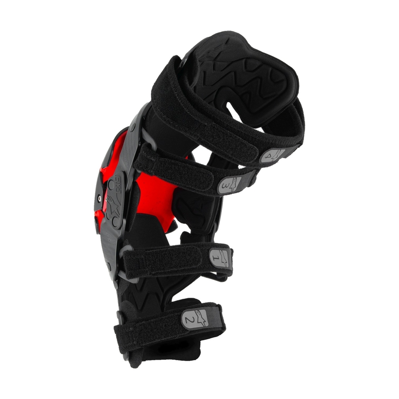 Alpinestars RK-1 Plasma juodos ir raudonos spalvos kelio įtvarai