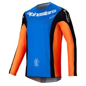 Alpinestars Techstar Melt motokroso marškinėliai oranžinės ir mėlynos spalvos