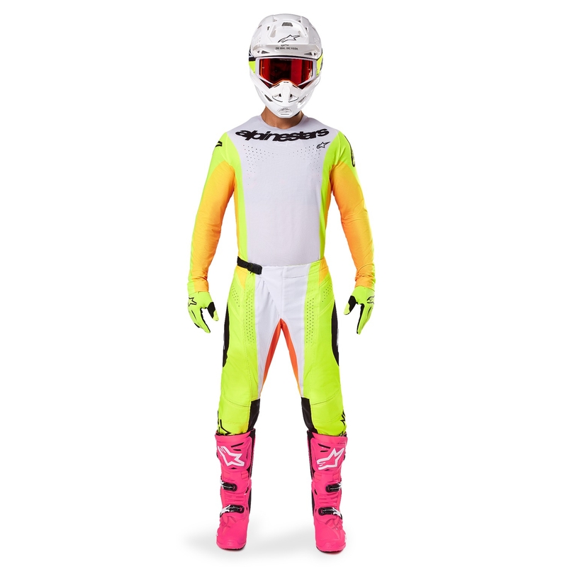 Alpinestars Techstar Melt Motokroso marškinėliai geltonos ir juodos spalvos