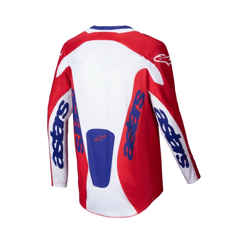 Alpinestars Racer Veil motokroso marškinėliai raudona ir balta