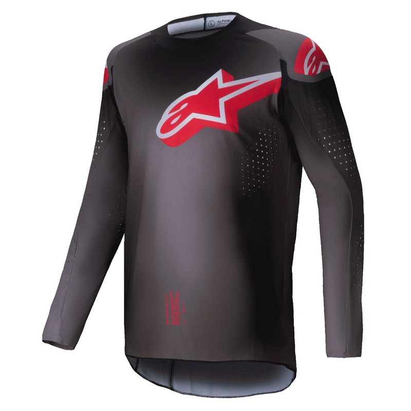 Motokrosový dres Alpinestars Supertech Lipan kouřovo-červený