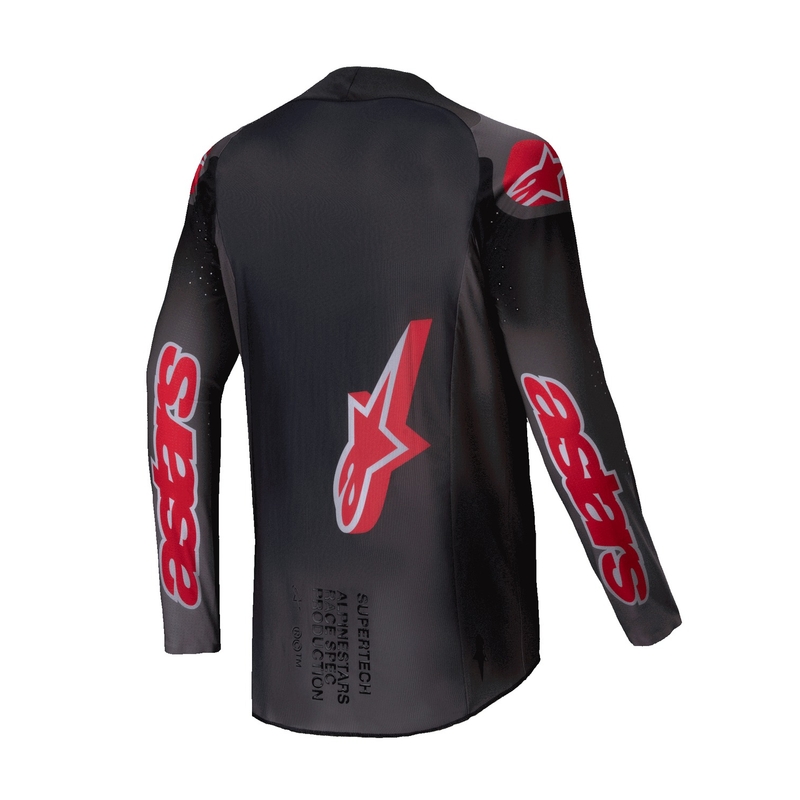 Motokrosový dres Alpinestars Supertech Lipan kouřovo-červený