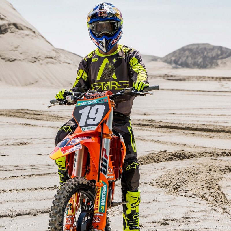 Alpinestars Racer Hollow tamsiai kamufliažiniai-fluo geltoni motokroso marškinėliai