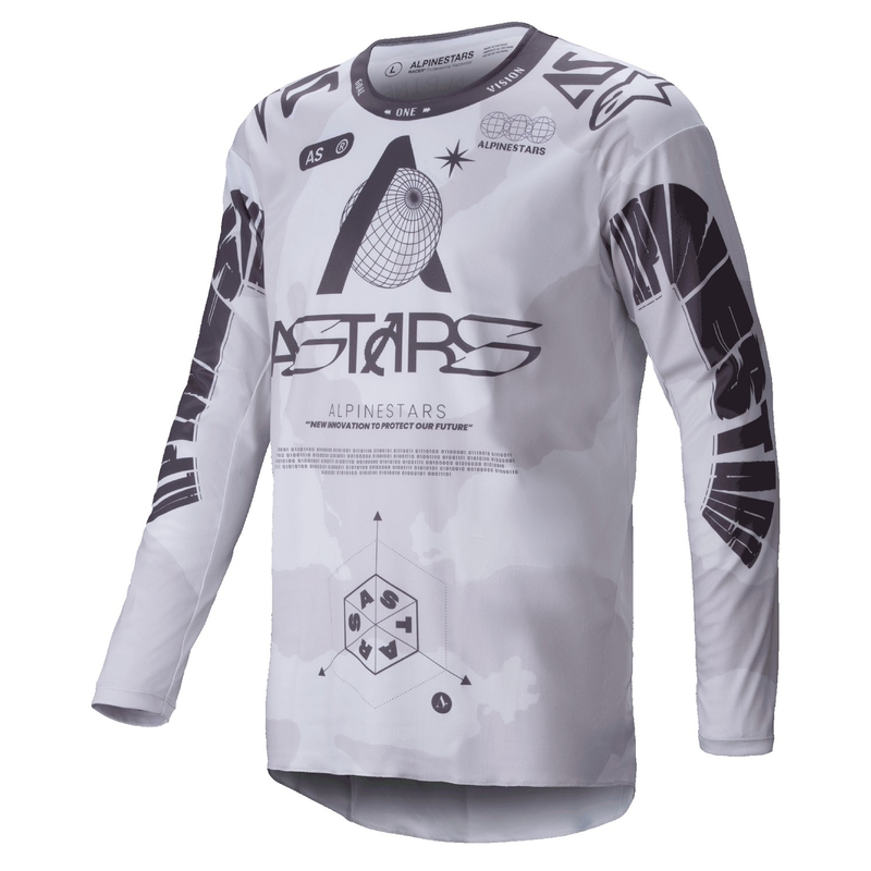 Alpinestars Racer Hollow lengvi kamufliažiniai-rudos spalvos motokroso marškinėliai