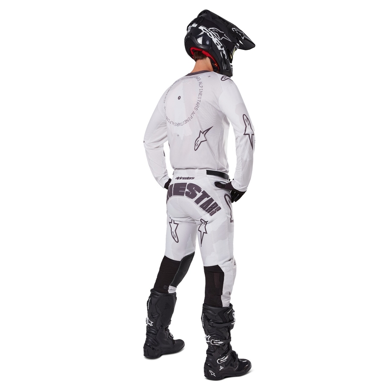 Alpinestars Racer Hollow lengvi kamufliažiniai-rudos spalvos motokroso marškinėliai