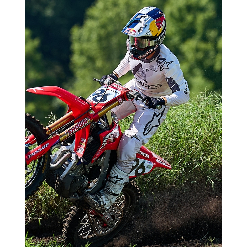 Alpinestars Racer Hollow lengvi kamufliažiniai-rudos spalvos motokroso marškinėliai