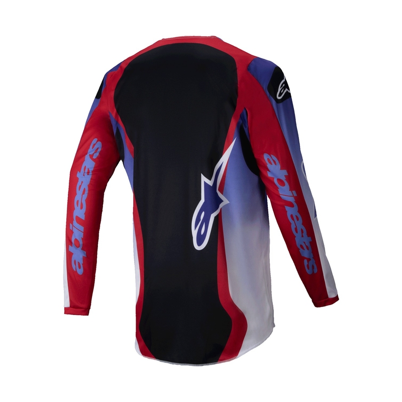Alpinestars Fluid Wurx fluo violetinės-raudonos spalvos motokroso marškinėliai