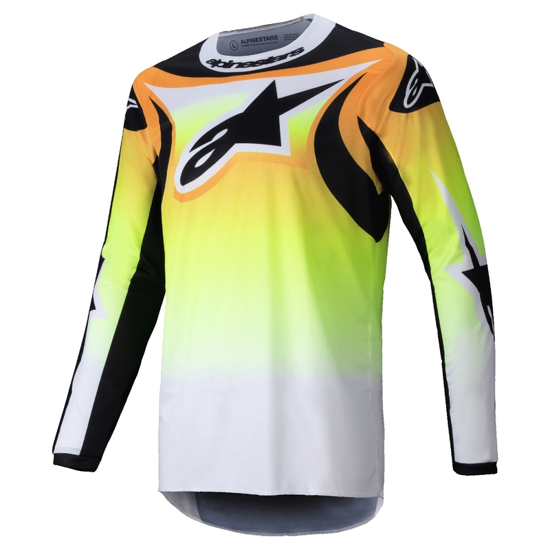 Alpinestars Fluid Wurx motokroso marškinėliai geltonai juodi