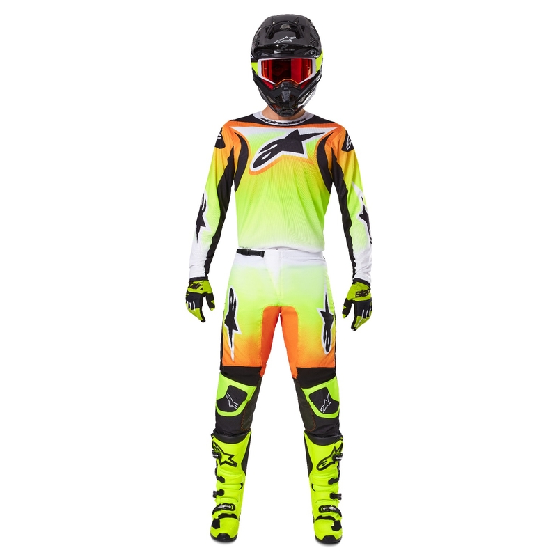 Alpinestars Fluid Wurx motokroso marškinėliai geltonai juodi