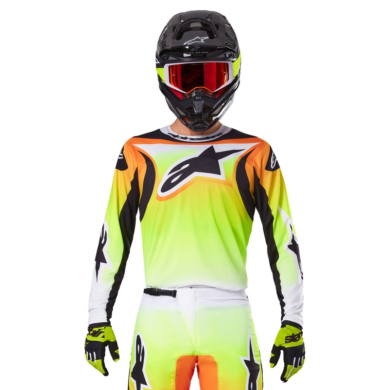 Alpinestars Fluid Wurx motokroso marškinėliai geltonai juodi