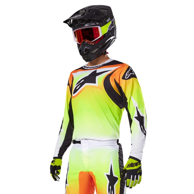 Alpinestars Fluid Wurx motokroso marškinėliai geltonai juodi