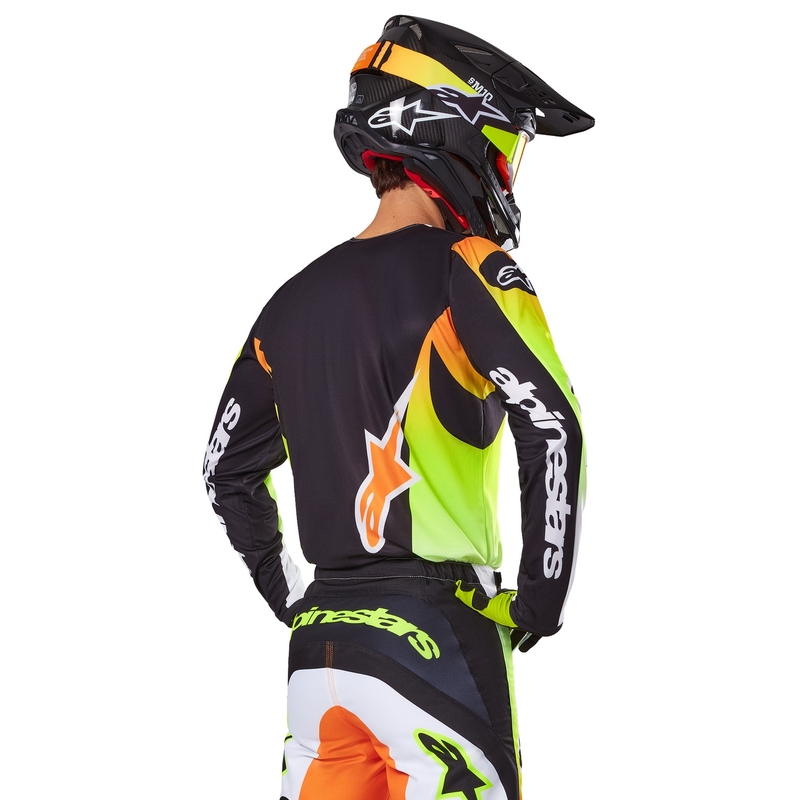 Alpinestars Fluid Wurx motokroso marškinėliai geltonai juodi