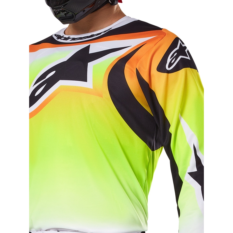 Alpinestars Fluid Wurx motokroso marškinėliai geltonai juodi