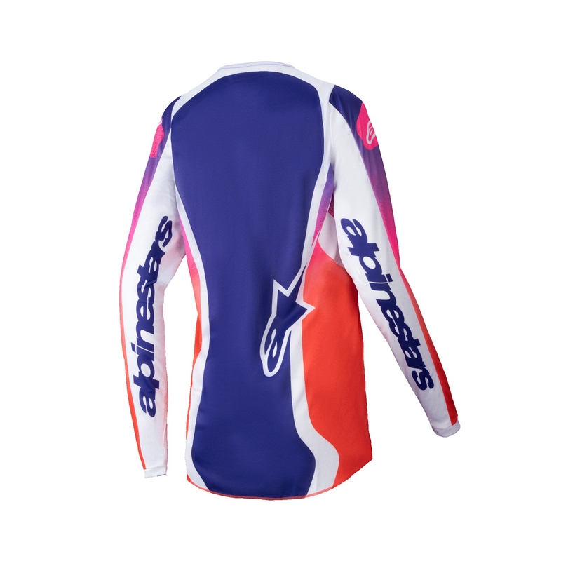 Alpinestars Stella Fluid Wurx Motokroso marškinėliai moterims daugiaspalviai-balti