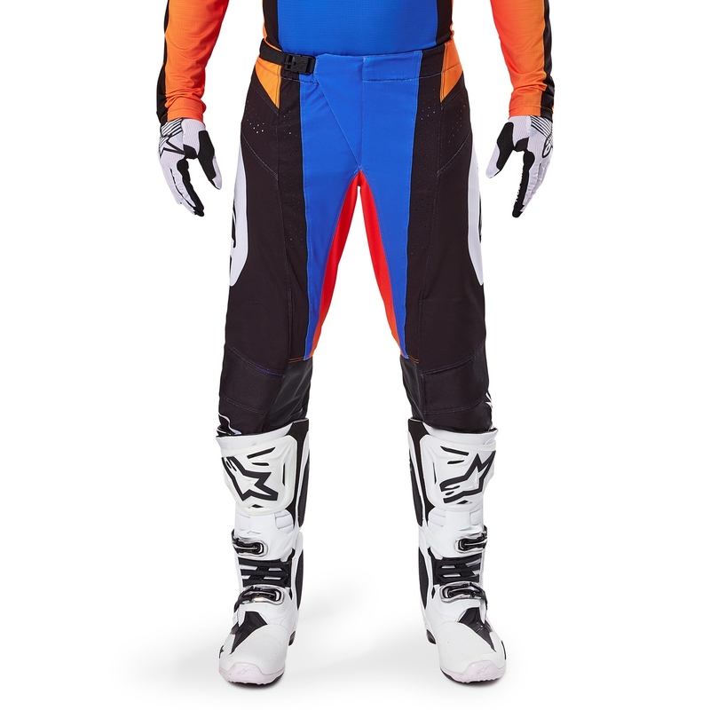 Alpinestars Techstar Melt Motokroso kelnės oranžinės ir mėlynos spalvos