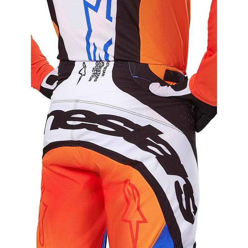 Alpinestars Techstar Melt Motokroso kelnės oranžinės ir mėlynos spalvos