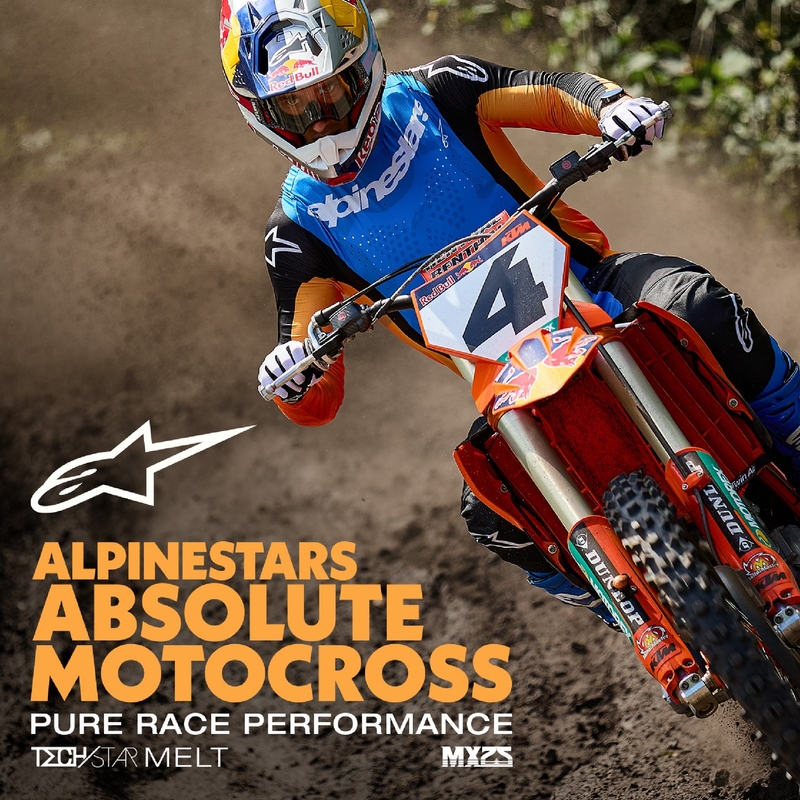 Alpinestars Techstar Melt Motokroso kelnės oranžinės ir mėlynos spalvos