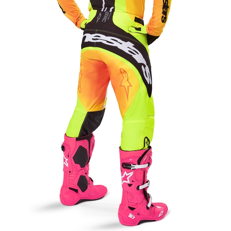 Alpinestars Techstar Melt Motokroso kelnės geltonos ir juodos spalvos