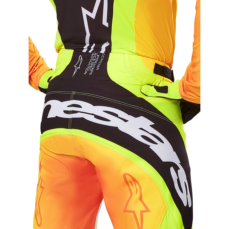 Alpinestars Techstar Melt Motokroso kelnės geltonos ir juodos spalvos