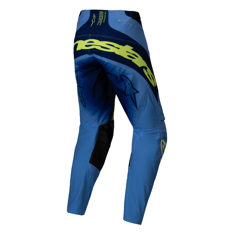 Motokrosové kalhoty Alpinestars Techstar Melt fluo žluto-modré