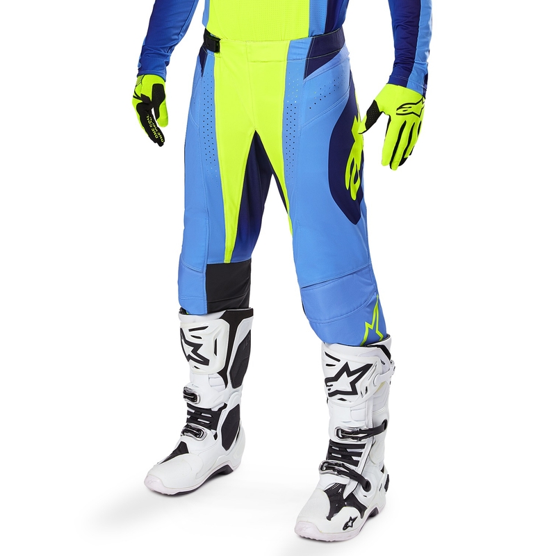 Motokrosové kalhoty Alpinestars Techstar Melt fluo žluto-modré
