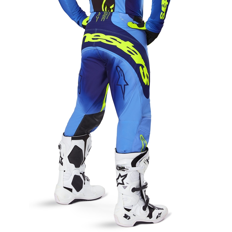 Motokrosové kalhoty Alpinestars Techstar Melt fluo žluto-modré