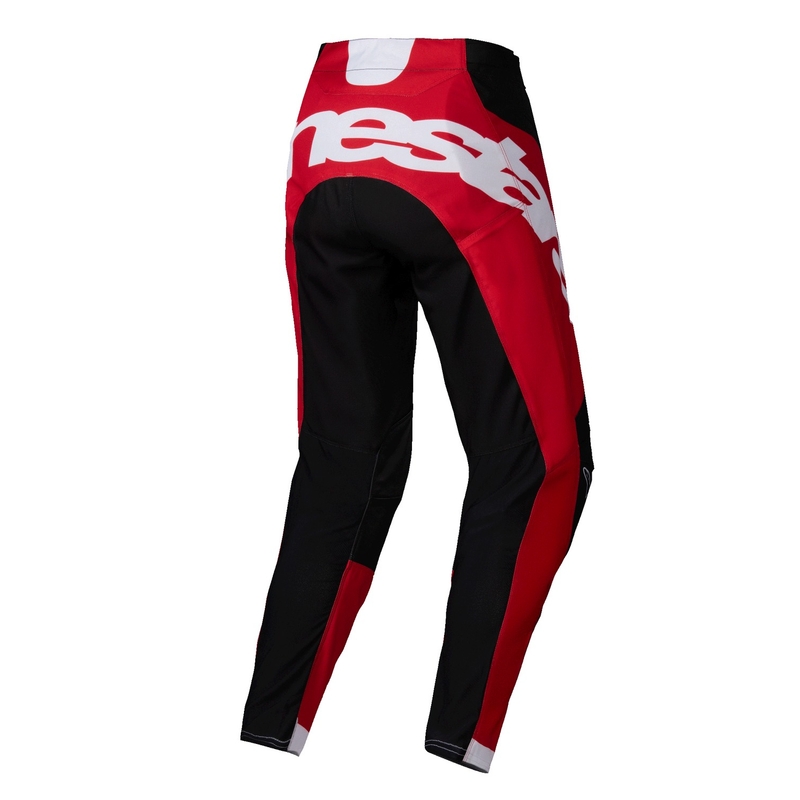 Alpinestars Racer Veil motokroso kelnės juodos ir raudonos spalvos