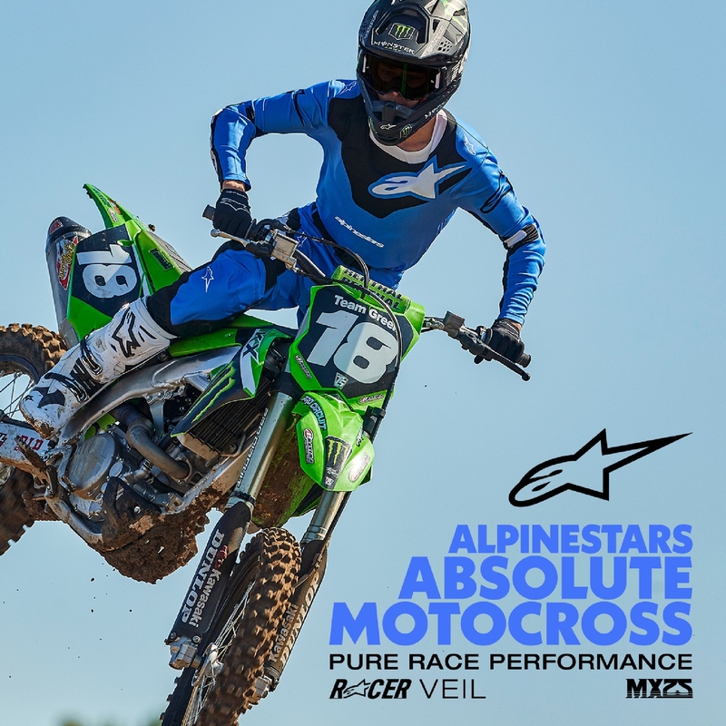 Motokrosové kalhoty Alpinestars Racer Veil modro-černé