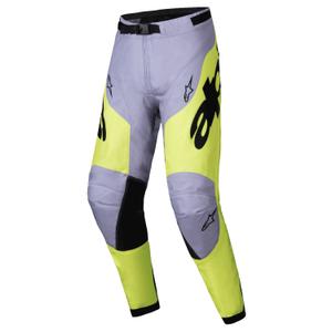 Alpinestars Racer Veil motokroso kelnės pilka-fluo geltona
