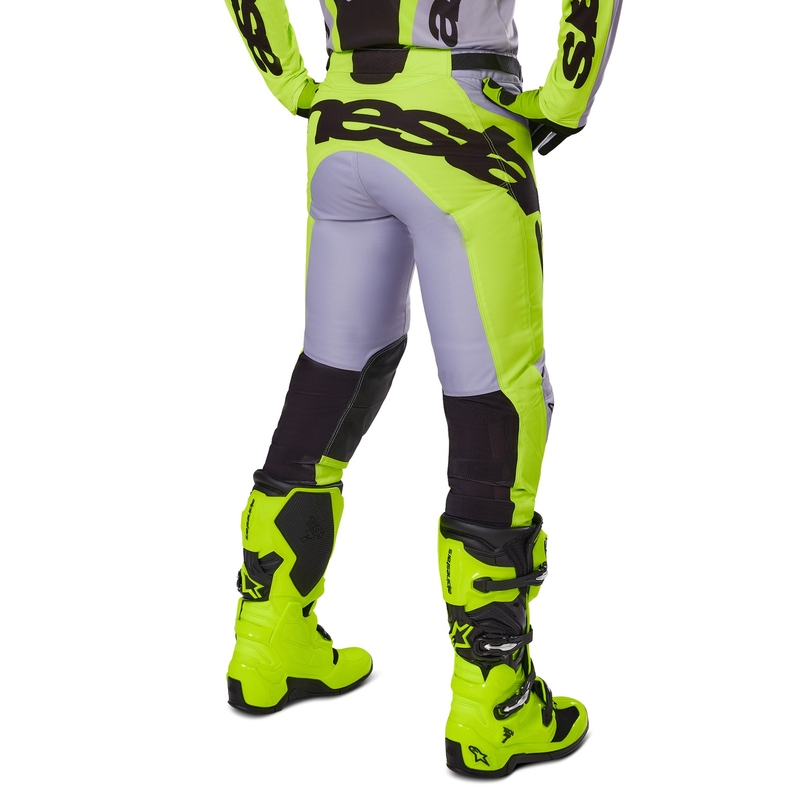 Alpinestars Racer Veil motokroso kelnės pilka-fluo geltona