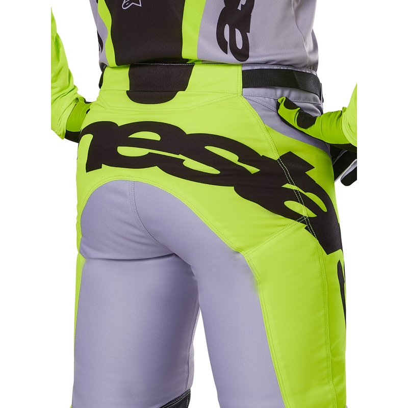 Alpinestars Racer Veil motokroso kelnės pilka-fluo geltona