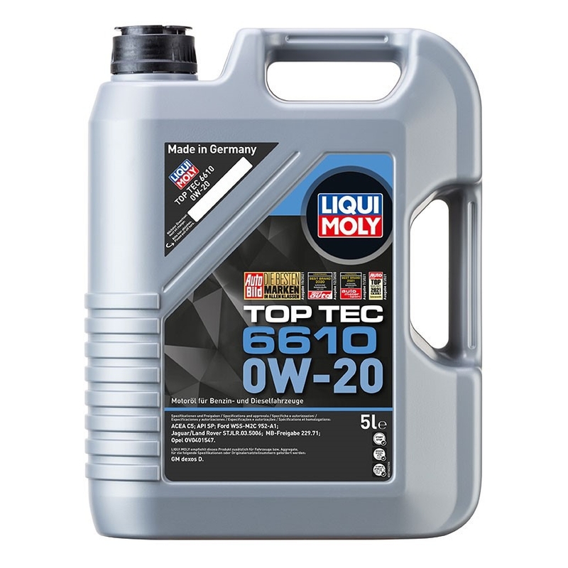 LIQUI MOLY Top Tec 6610 0W-20 sintetinė variklinė alyva 5 l