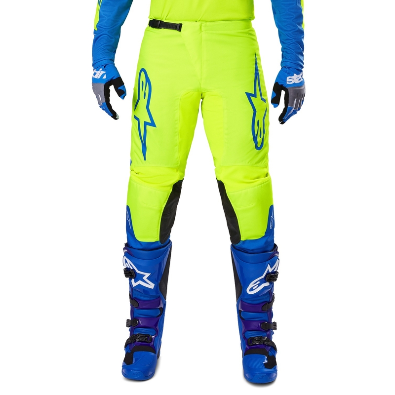 Alpinestars Fluid Haul motokroso kelnės fluo geltonai mėlynos