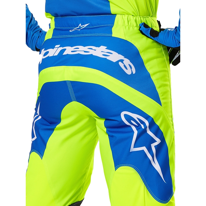 Alpinestars Fluid Haul motokroso kelnės fluo geltonai mėlynos