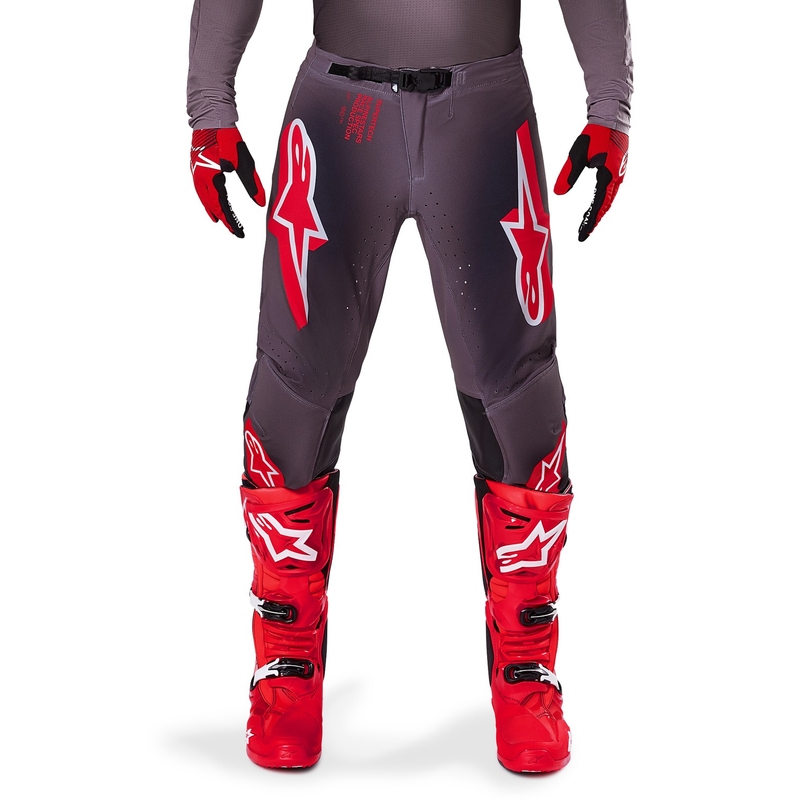Alpinestars Supertech Lipan Smoke Red motokroso kelnės