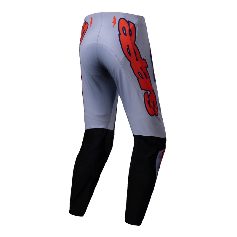 Alpinestars Supertech Lipan motokroso kelnės pilkai mėlynai oranžinės