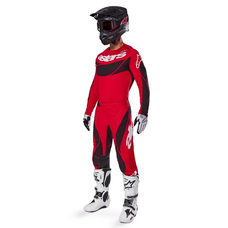 Motokrosové kalhoty Alpinestars Techstar Dreem červeno-černé