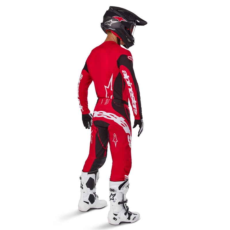Motokrosové kalhoty Alpinestars Techstar Dreem červeno-černé