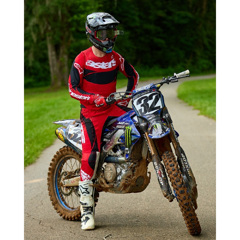 Motokrosové kalhoty Alpinestars Techstar Dreem červeno-černé