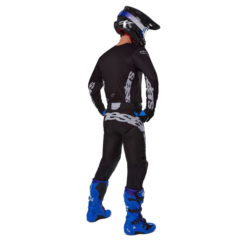 Alpinestars Racer Graphite Motokroso kelnės juodai pilkos spalvos
