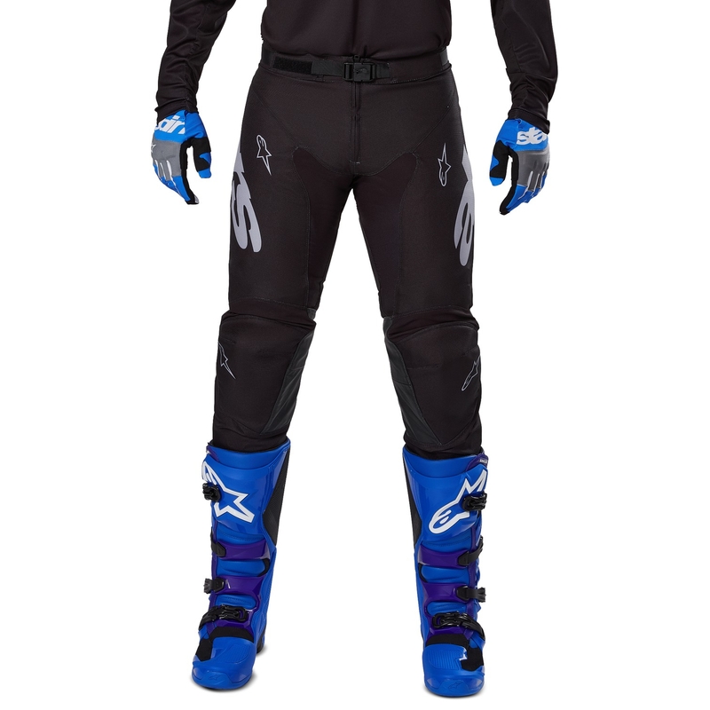 Alpinestars Racer Graphite Motokroso kelnės juodai pilkos spalvos